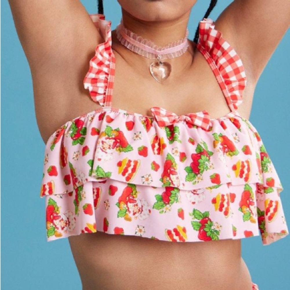 Strawberry Shortcake‎ Dessert Ruffle Swim Top Hot Topic